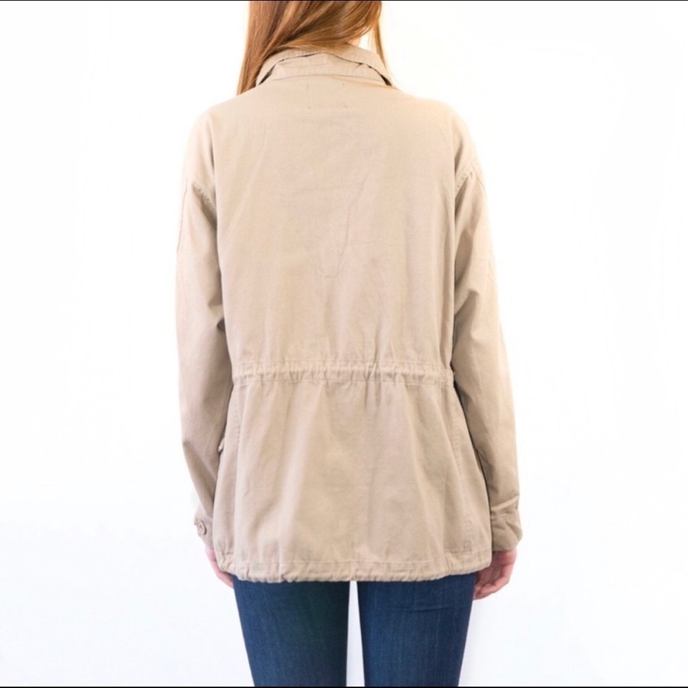 SALE! Khaki Military Anorak Utility Jacket Coat Medium - Picture 7 of 14